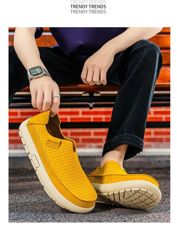 Summer Breathable Sandals Soft and Comfortable Casual Cave Shoes Outdoor Fashion Thick Bottom High Quality Leather Men's Shoes