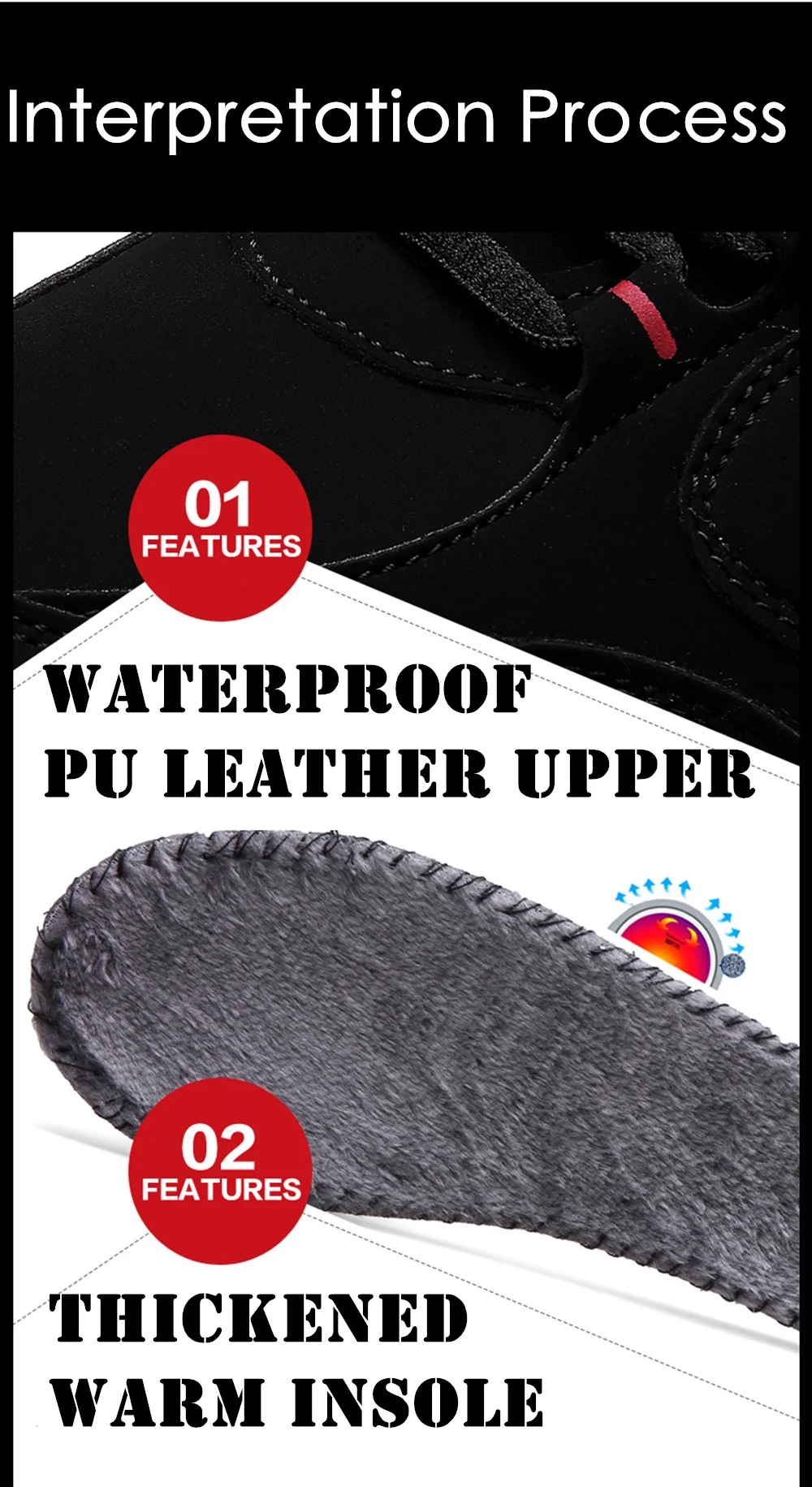 Men'S & Women'S Winter Casual Sneakers , Nubuck Upper & Rubber Outsole - for Hiking & Outdoor Activities, Hiking Boots