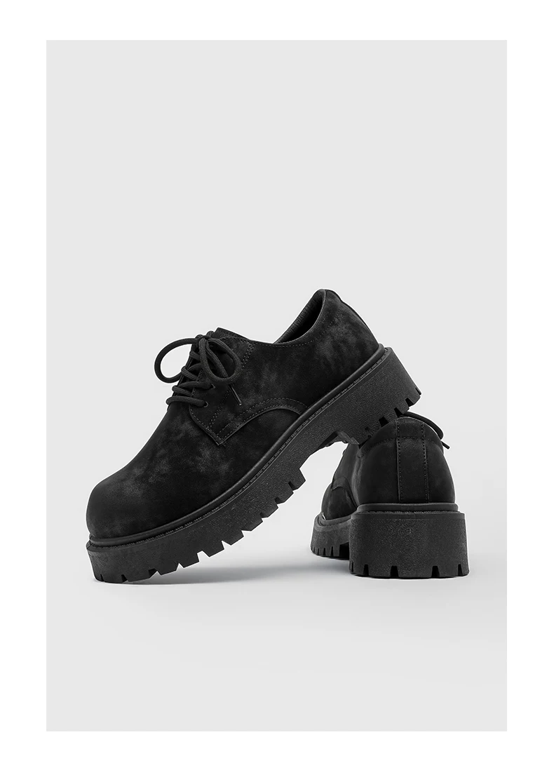 English-style Retro Platform High-top Derby Shoes for Men, Adding Height with American-style Workwear Leather Shoes