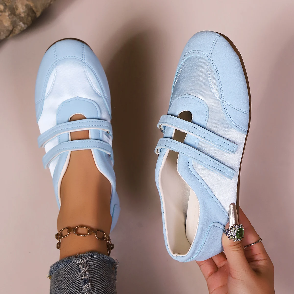 Flats Women's Sports Shoes Fashion Sneakers Casual Shallow Loafers Shoes Walking Ballet Shoes Trend Cozy Zapatillas De Mujer
