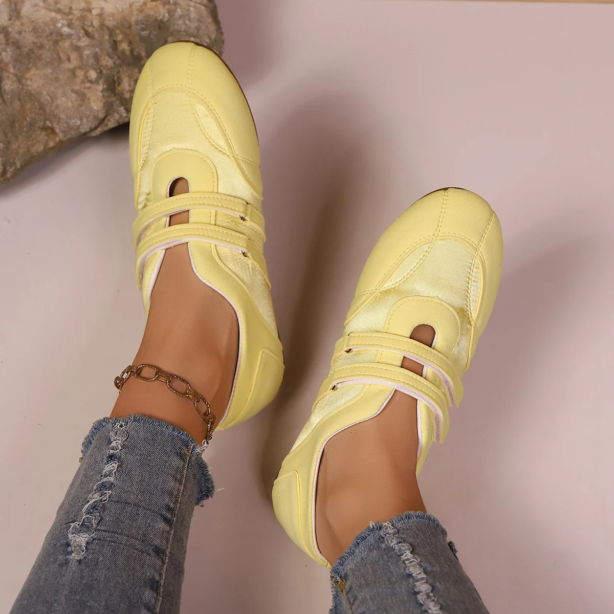 Flats Women's Sports Shoes Fashion Sneakers Casual Shallow Loafers Shoes Walking Ballet Shoes Trend Cozy Zapatillas De Mujer