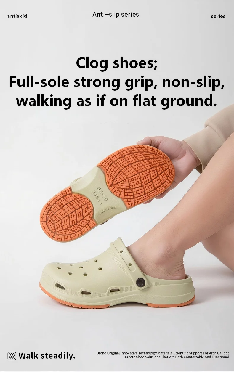 SHAJI Unisex Arch Support Quiet Clogs, Soft Wear Resistant Non Slip Comfortable Sandals for Indoor Outdoor Daily Wear