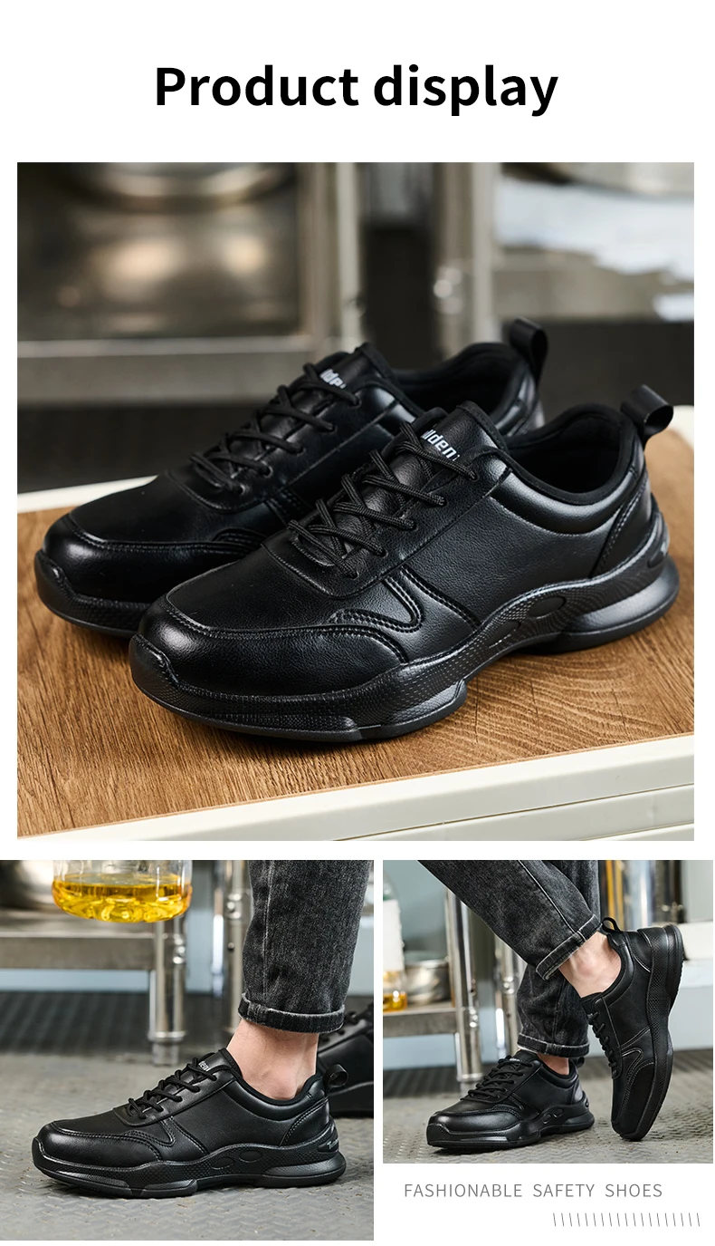 Chef's Work Shoes, Anti Slip and Oil Resistant Casual Shoes, Anti Slip and Waterproof Restaurant Work Shoes