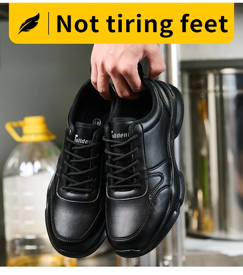 Chef's Work Shoes, Anti Slip and Oil Resistant Casual Shoes, Anti Slip and Waterproof Restaurant Work Shoes