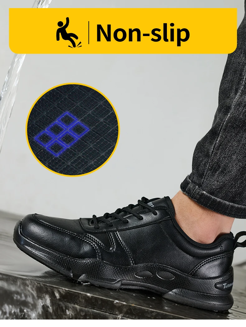 Chef's Work Shoes, Anti Slip and Oil Resistant Casual Shoes, Anti Slip and Waterproof Restaurant Work Shoes