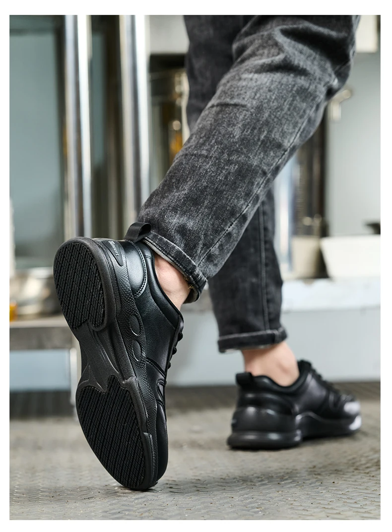 Chef's Work Shoes, Anti Slip and Oil Resistant Casual Shoes, Anti Slip and Waterproof Restaurant Work Shoes