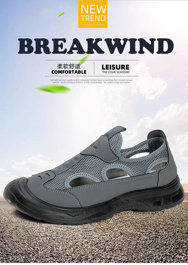 2025 Summer Men's Sandals New Hollow Breathable Beach Shoes Ultra Light Anti Slip Summer Casual Shoes Walking Shoes