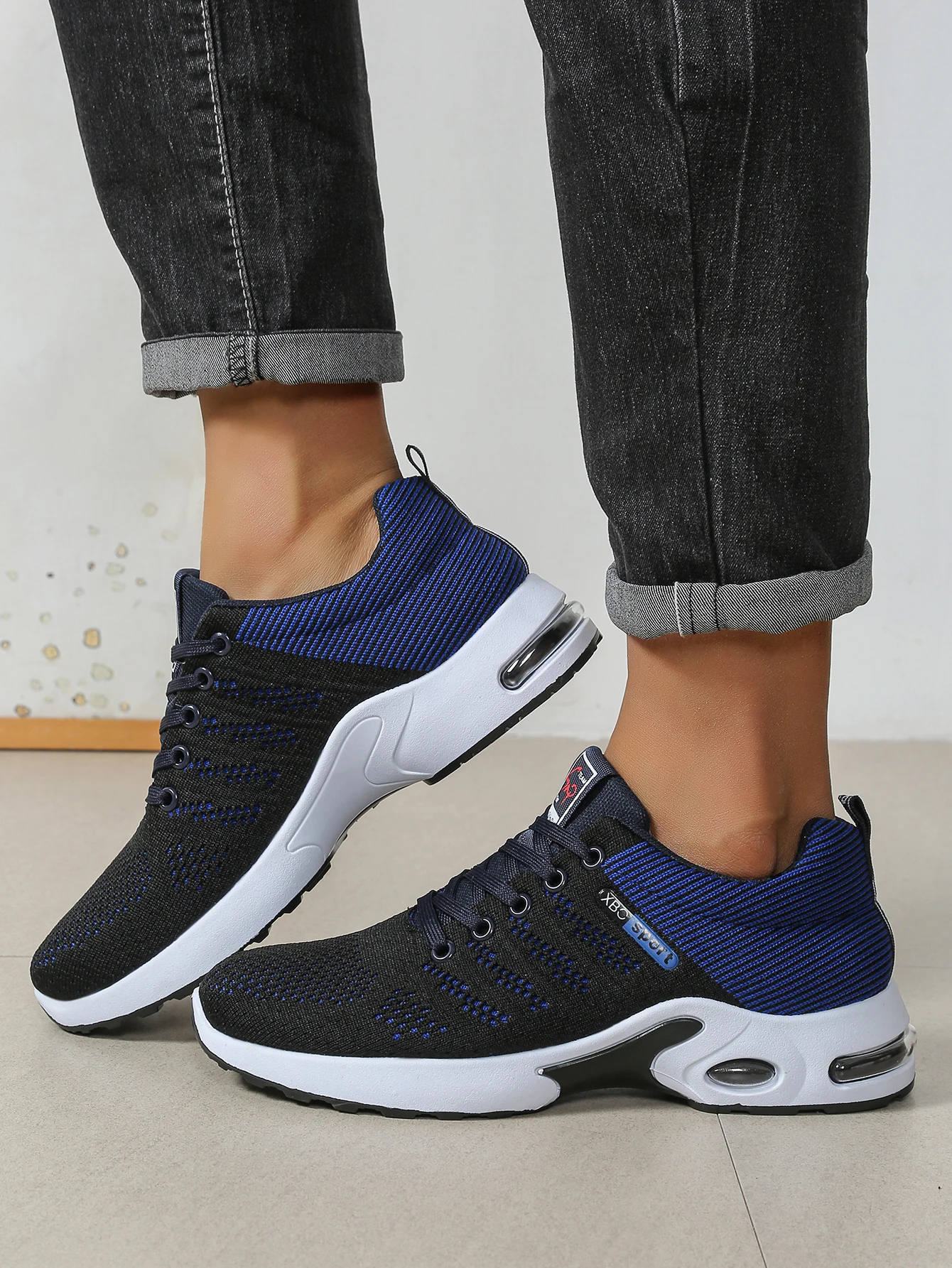 Men's Casual Sneakers Breathable Mesh Lace Up Versatile Lightweight Soft Sole Daily Walking Running Footwear For Outdoor Wear