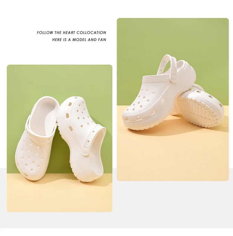 thick-soled EVA cloud hole shoes women's summer non-slip fashion sandals soft-soled beach shoes outdoor slippers women