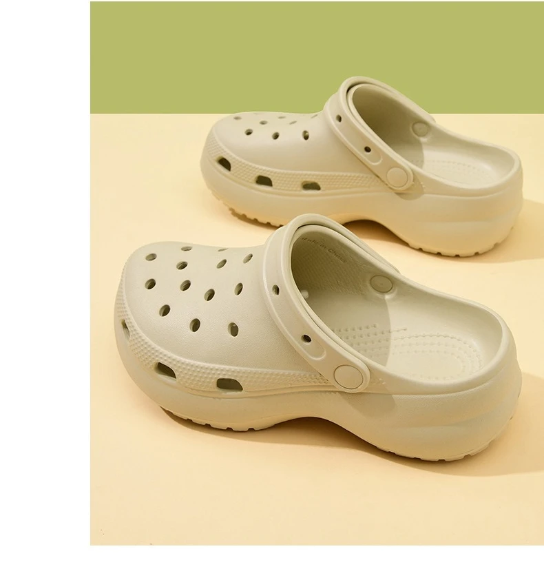 thick-soled EVA cloud hole shoes women's summer non-slip fashion sandals soft-soled beach shoes outdoor slippers women