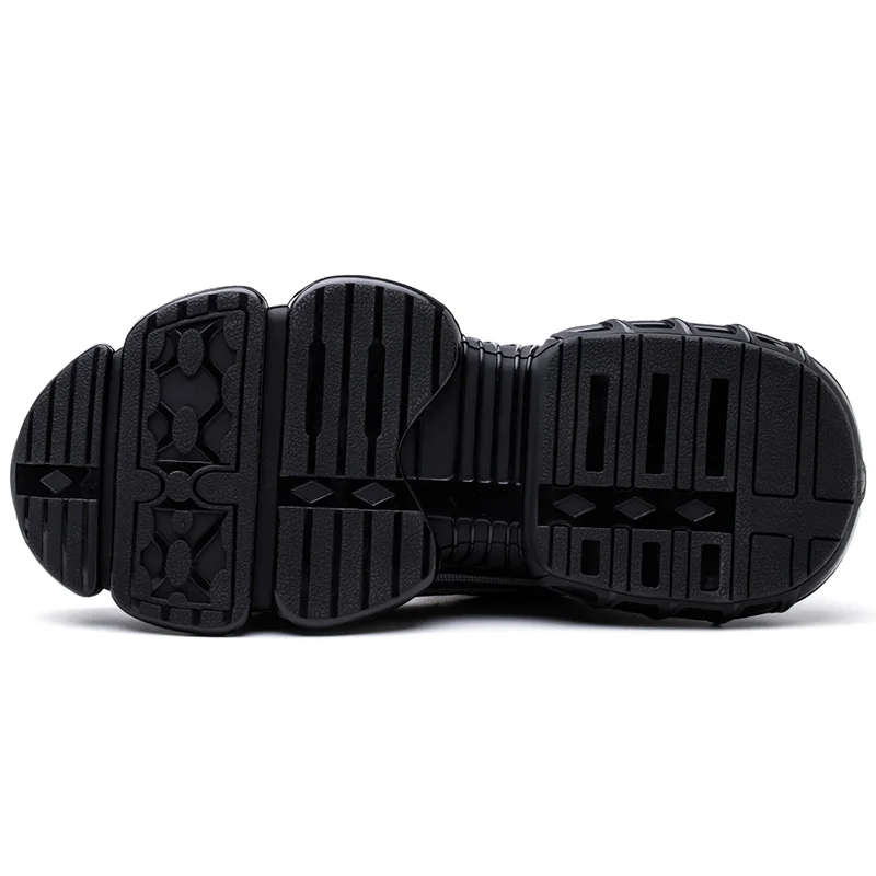New Rotating Button Safety Shoes Men Anti-smash Anti-puncture Work Shoes Fashion Men Sport Shoes Men Security Mining Boots