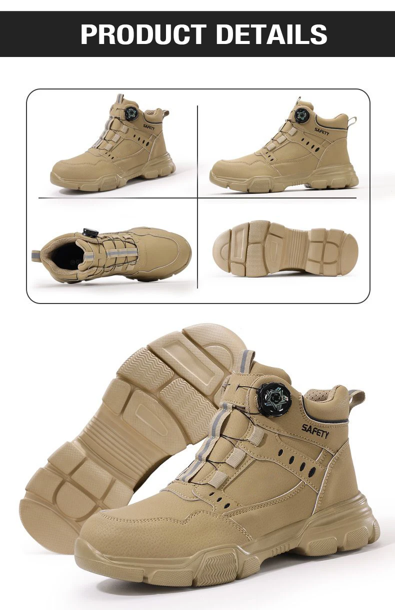 Halloween Men's Steel Toe Work Boots Water-Resistant Anti-Impact Puncture-Proof Tactical Hiking Boots for Industrial Outdoor Use