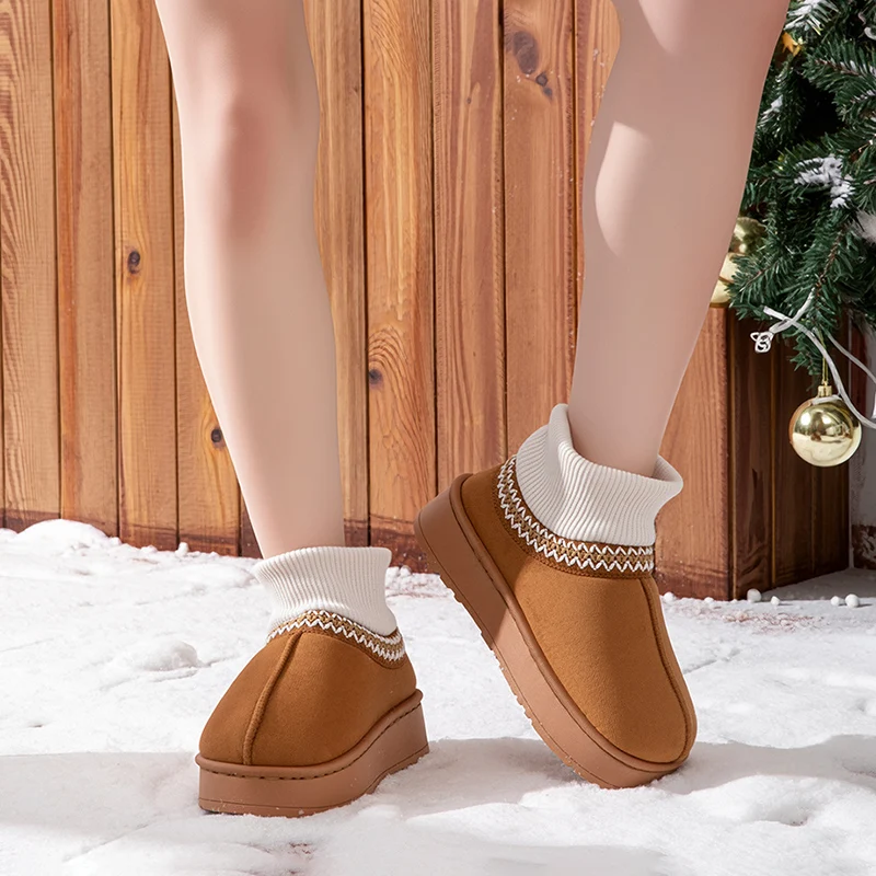 Winter Plush Ankle Boots Female Casual Women's Slippers Home Fluffy Luxury Designer Woman Shoes Indoor Fuzzy Fur Snow Booties