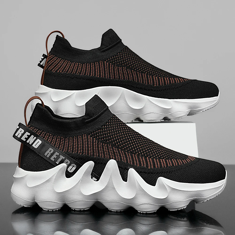 Men's Large Size Outdoor Hiking Running Slip-on Shoes Comfortable Casual Versatile Fashionable Sports Shoes for Couples Training