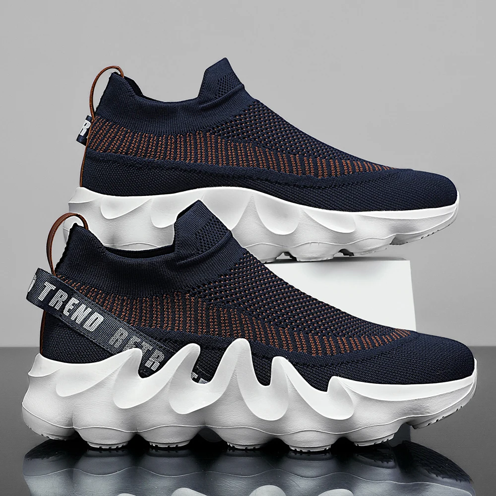 Men's Large Size Outdoor Hiking Running Slip-on Shoes Comfortable Casual Versatile Fashionable Sports Shoes for Couples Training