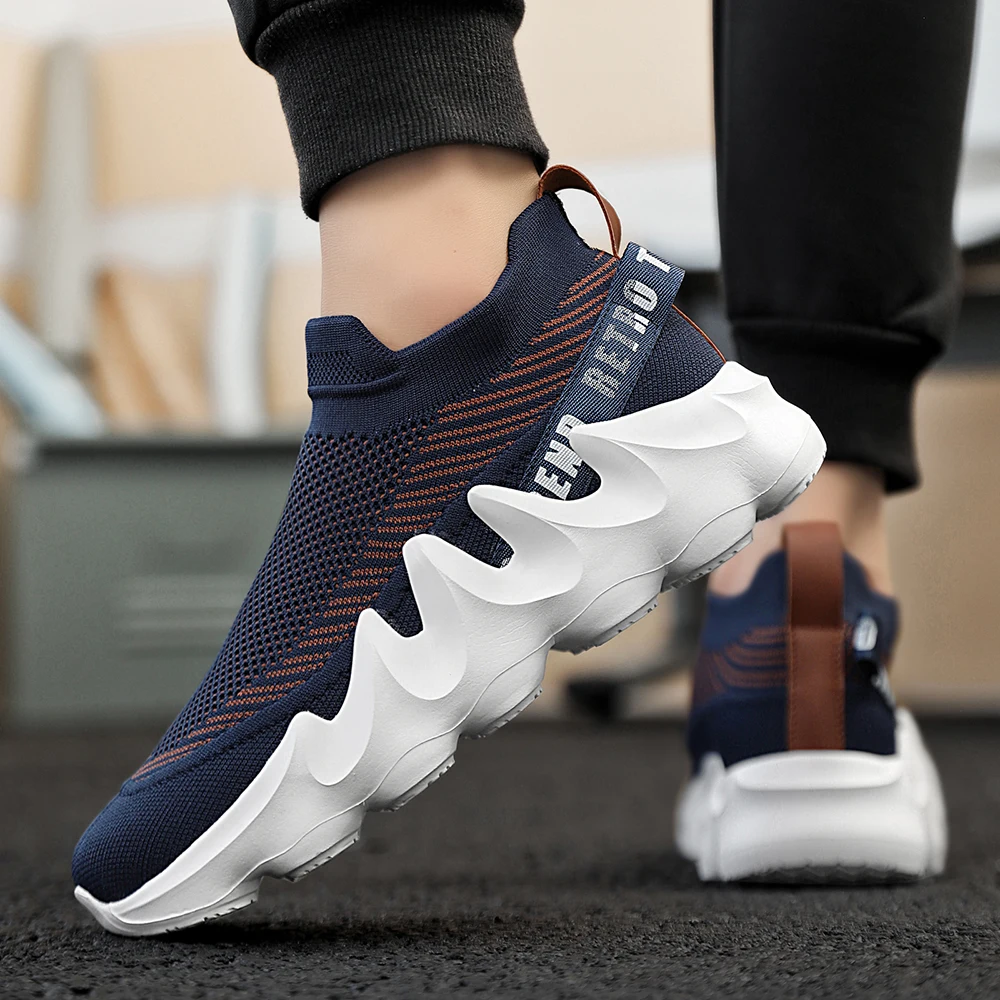 Men's Large Size Outdoor Hiking Running Slip-on Shoes Comfortable Casual Versatile Fashionable Sports Shoes for Couples Training