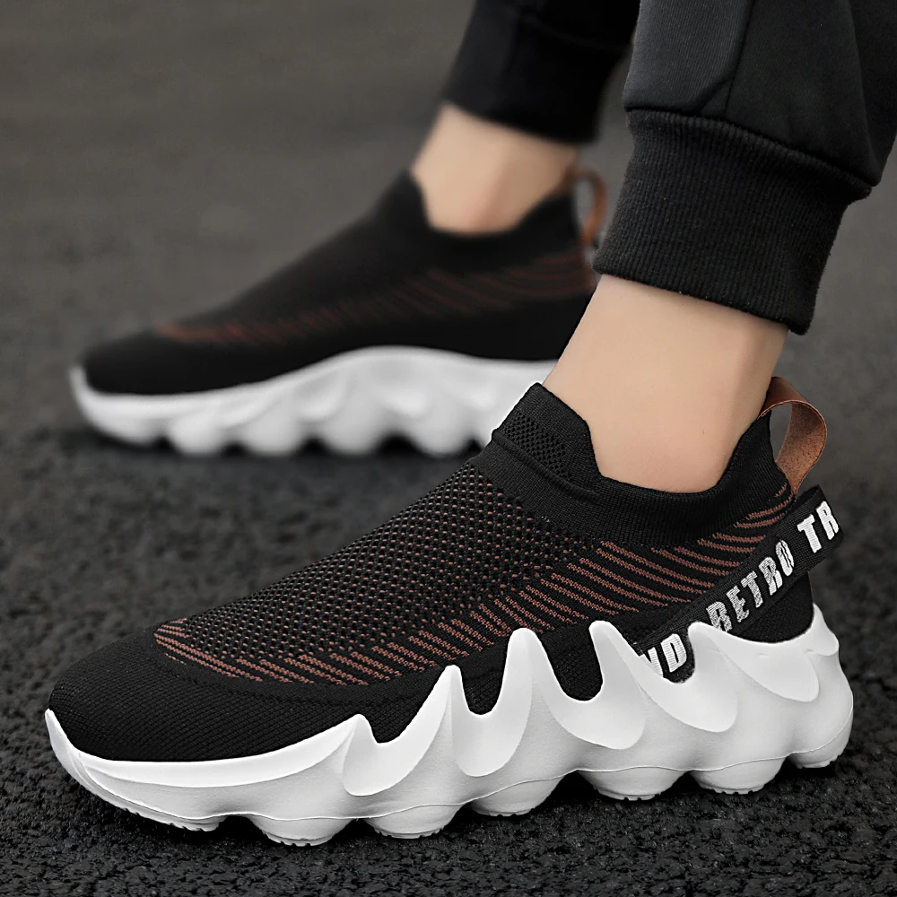 Men's Large Size Outdoor Hiking Running Slip-on Shoes Comfortable Casual Versatile Fashionable Sports Shoes for Couples Training