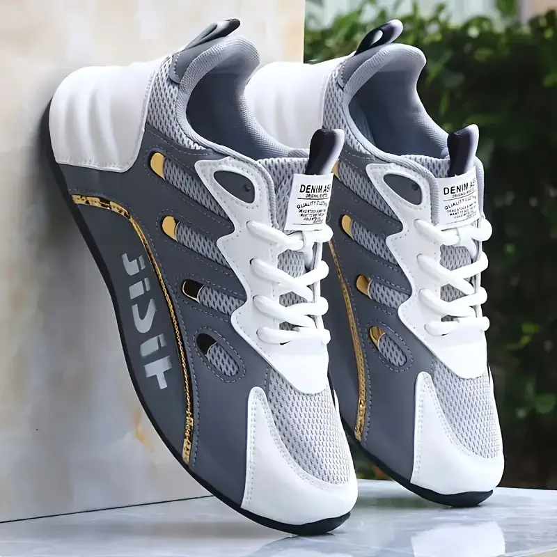 Breathable and Comfortable Men's Sports Shoes, with an Inner Height Increase and a Low Top Strap, Suitable for Outdoor Sports