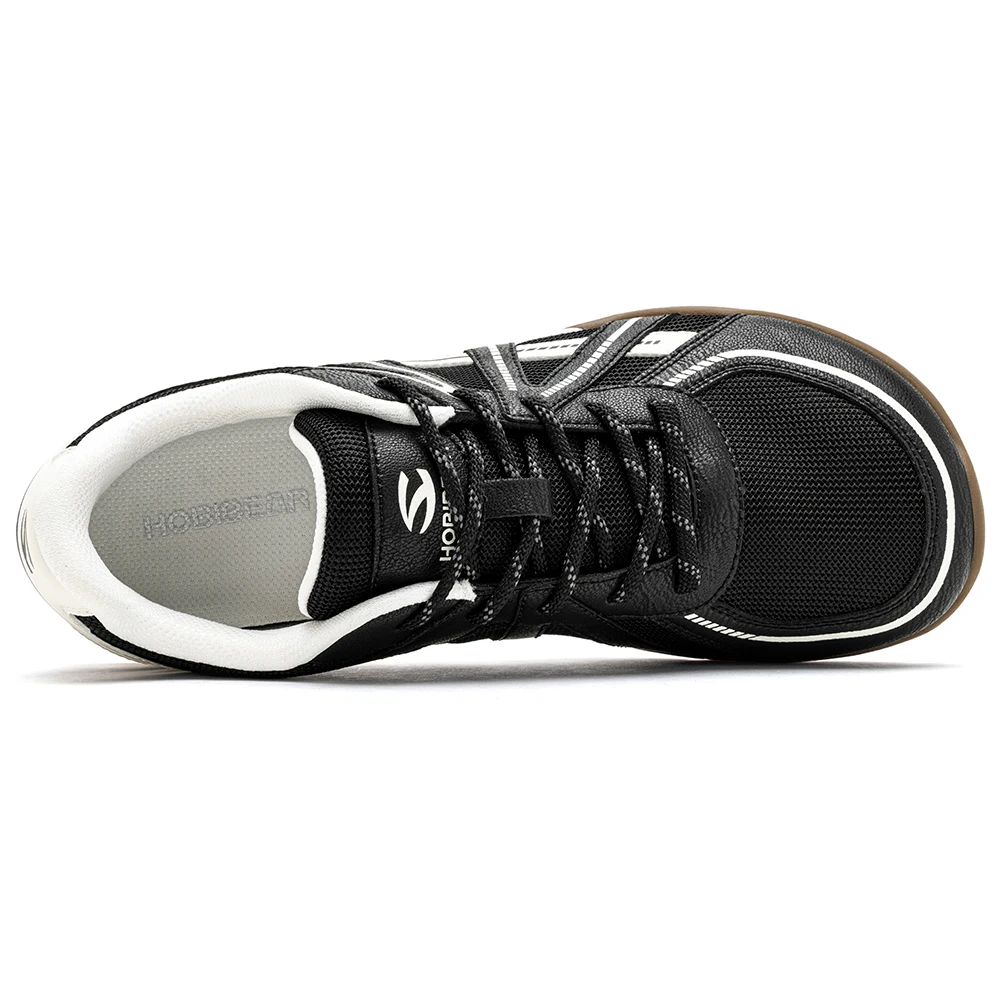 HOBIBEAR Wide Toe Box Walking Shoes Unisex Barefoot Cross Training Sneakers Classic Retro Lace-Up Running Shoes