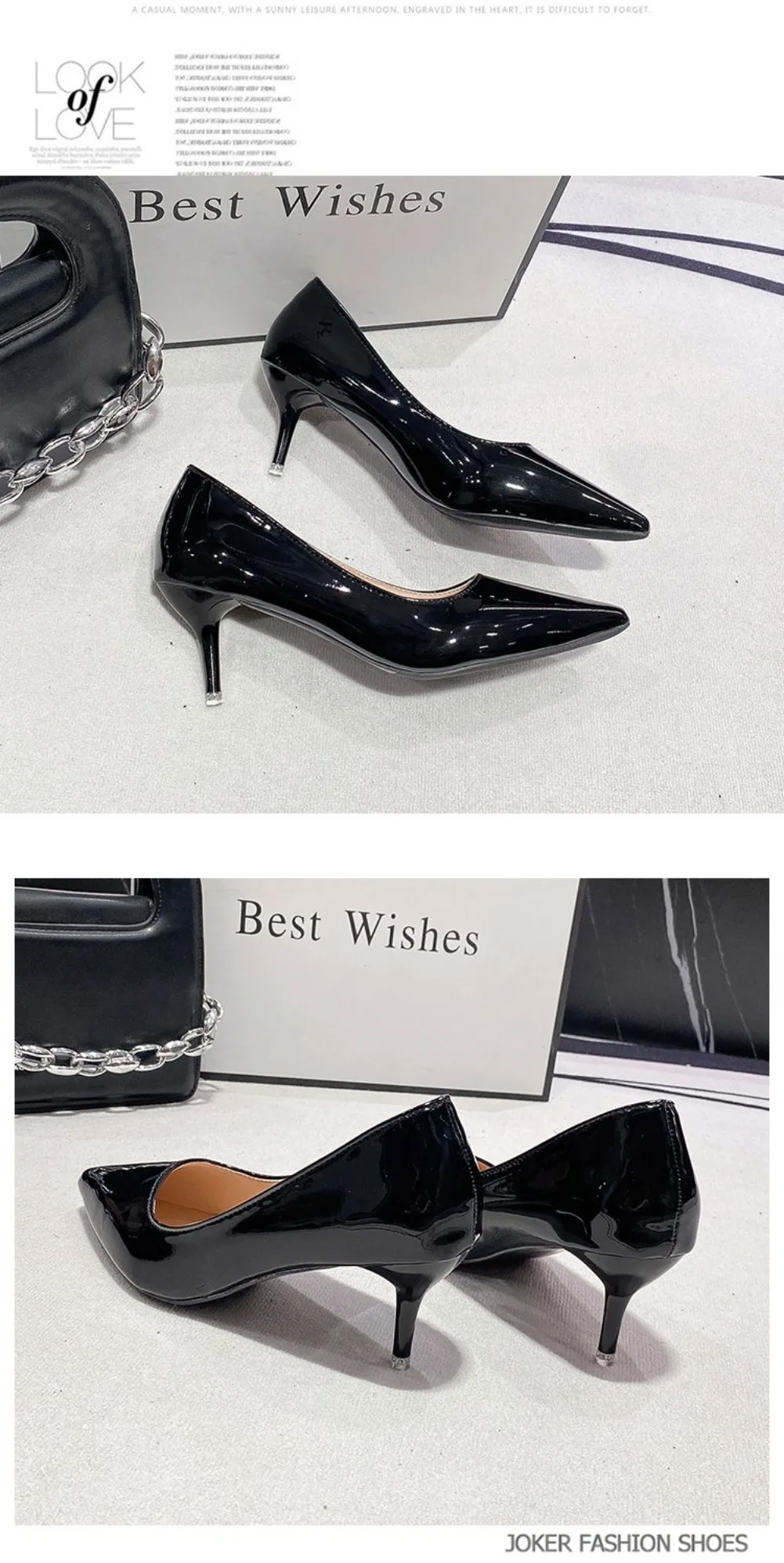 2026 New Sexy Black Sole Thin 6cm 8cm 10cm Heel High Heels Classic Style Black Office Work Shoes Light Lady Pumps Plus Size 43