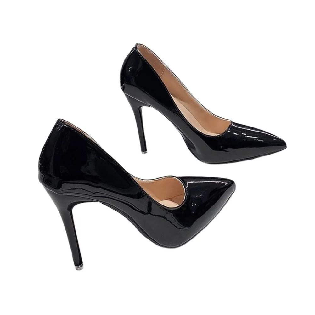 2026 New Sexy Black Sole Thin 6cm 8cm 10cm Heel High Heels Classic Style Black Office Work Shoes Light Lady Pumps Plus Size 43