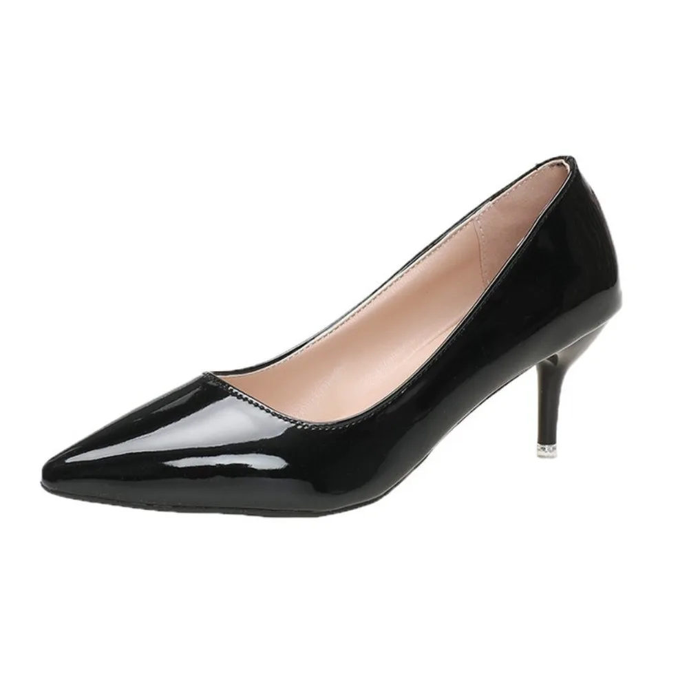 2026 New Sexy Black Sole Thin 6cm 8cm 10cm Heel High Heels Classic Style Black Office Work Shoes Light Lady Pumps Plus Size 43