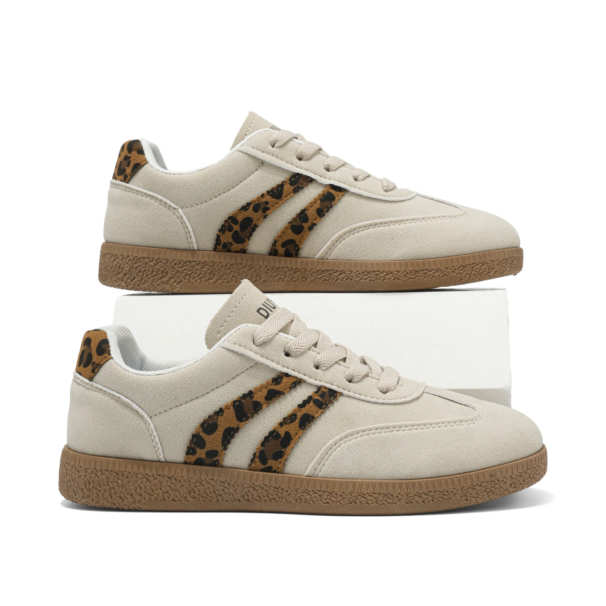 2026 Summer Leopard Print Striped Women's Shoes Size 35-44 Fashion Couple Thick-Soled New Trendy Student Running Outdoor Sports Casual Shoes