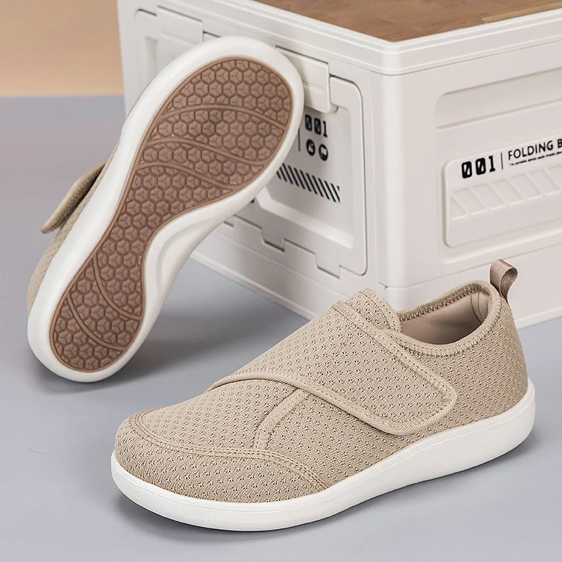 Open Shoes for Elderly Adjustable Diabetic Shoes Swollen Foot Fat Wide Hallux Valgus Bunion Orthopedics Thumb Eversion Men Women