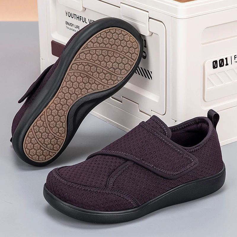 Open Shoes for Elderly Adjustable Diabetic Shoes Swollen Foot Fat Wide Hallux Valgus Bunion Orthopedics Thumb Eversion Men Women