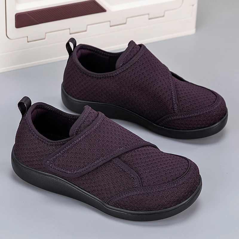 Open Shoes for Elderly Adjustable Diabetic Shoes Swollen Foot Fat Wide Hallux Valgus Bunion Orthopedics Thumb Eversion Men Women