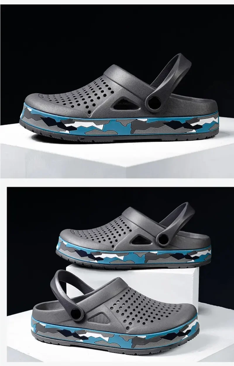 Summer Men Shoes Clogs Slippers Men Garden Flat Sandals Platform Sandals Man Water Shoes Male Sneakers Outdoor Home Slippers