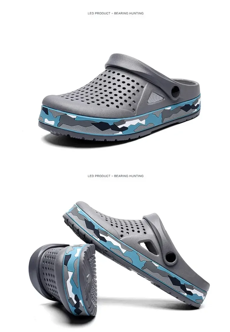 Summer Men Shoes Clogs Slippers Men Garden Flat Sandals Platform Sandals Man Water Shoes Male Sneakers Outdoor Home Slippers