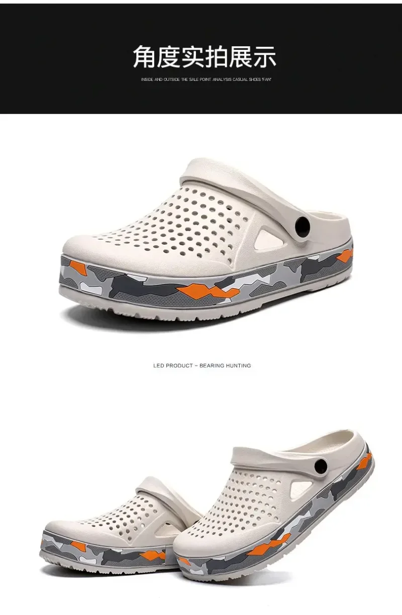 Summer Men Shoes Clogs Slippers Men Garden Flat Sandals Platform Sandals Man Water Shoes Male Sneakers Outdoor Home Slippers