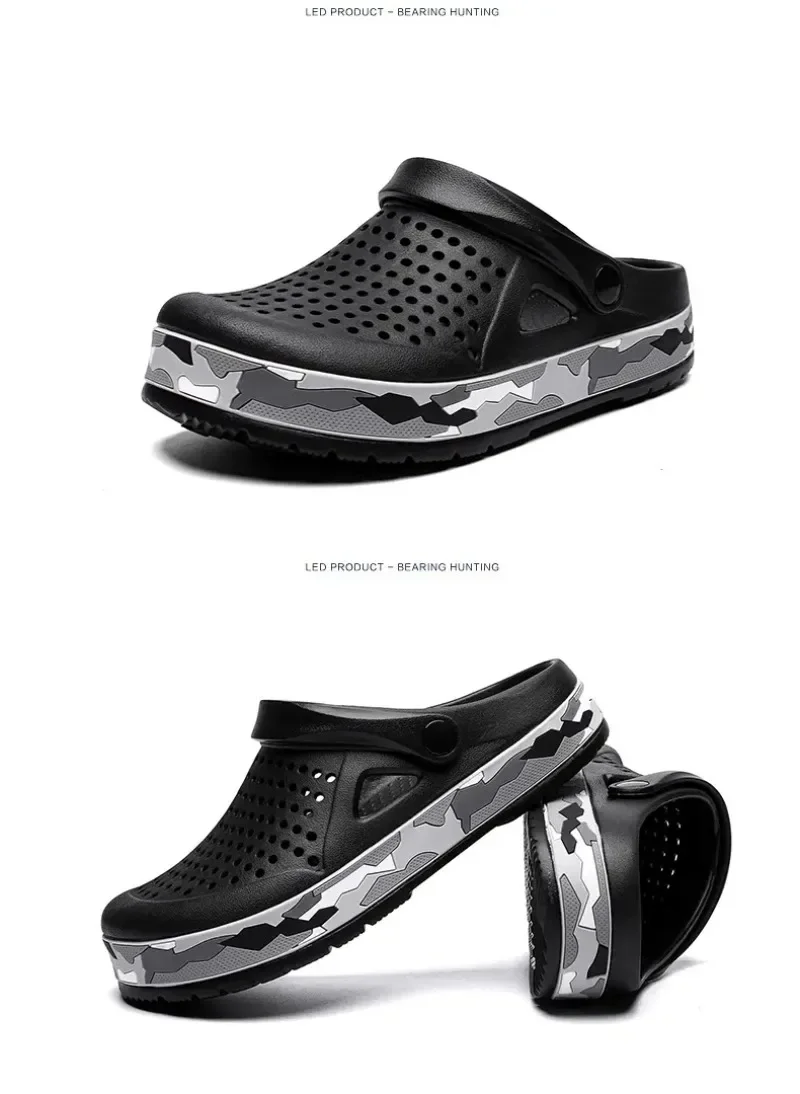 Summer Men Shoes Clogs Slippers Men Garden Flat Sandals Platform Sandals Man Water Shoes Male Sneakers Outdoor Home Slippers