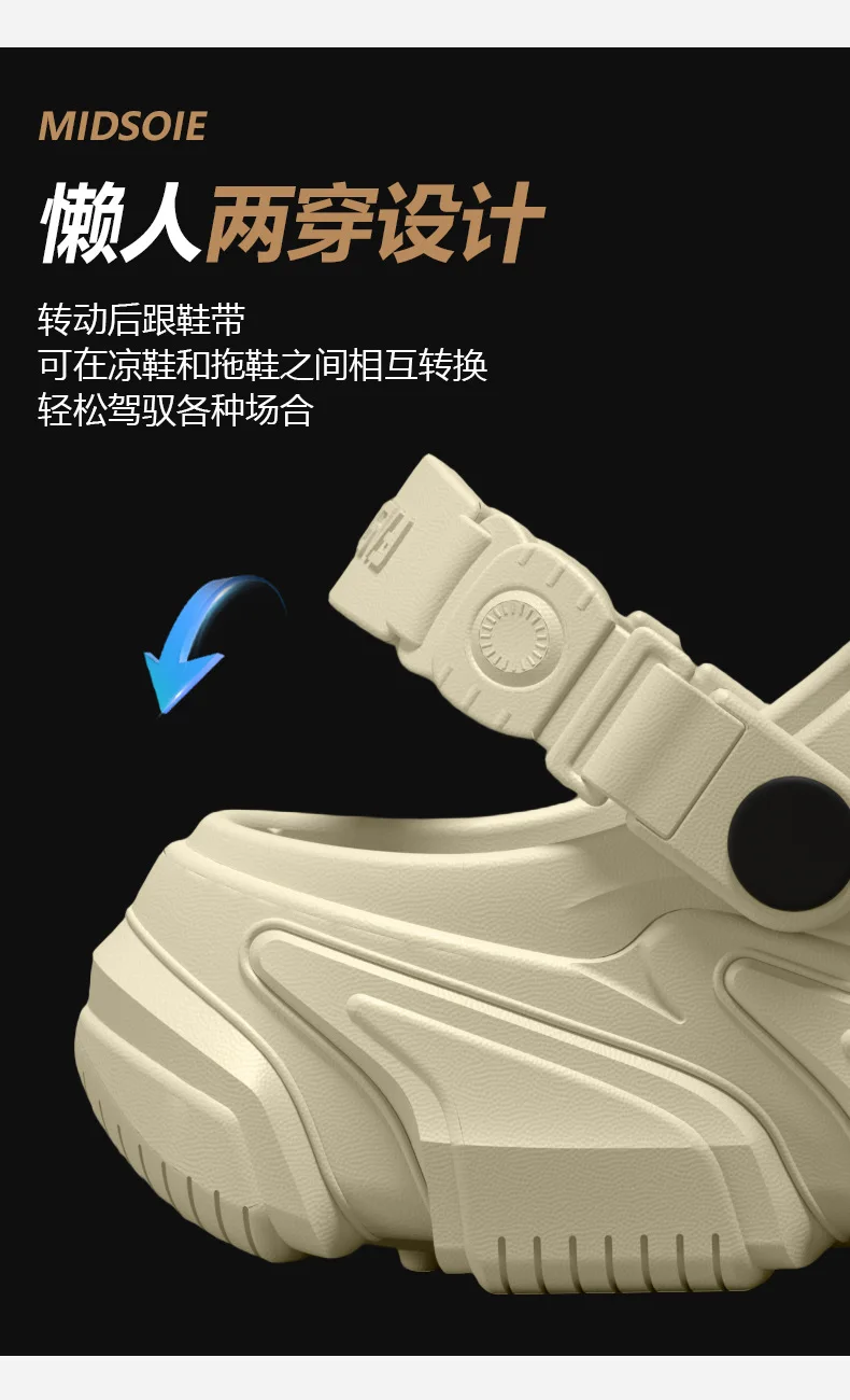 Anti Slip Hole Shoes for Men, 2026 New Style for Summer Outdoor Wear Driving Outdoors Beach Fishing River Wading Sandals for Men