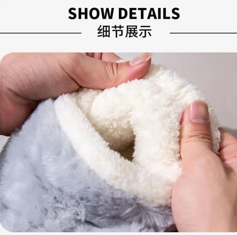 Women Indoor Cotton Slippers Cute Cartoon Dog Winter Warm Shoes Couples Home Floor Slides Anti-slip  Female Male House Footwear