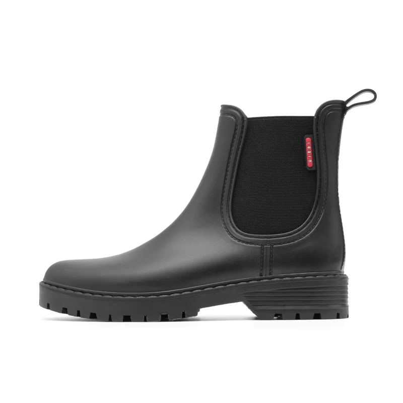 Women's Short Tube anti Slip Rain Shoes, lightweight Waterproof Water Shoes, Fashionable Chelsea Rain Boots, PVC One-Time Moldin