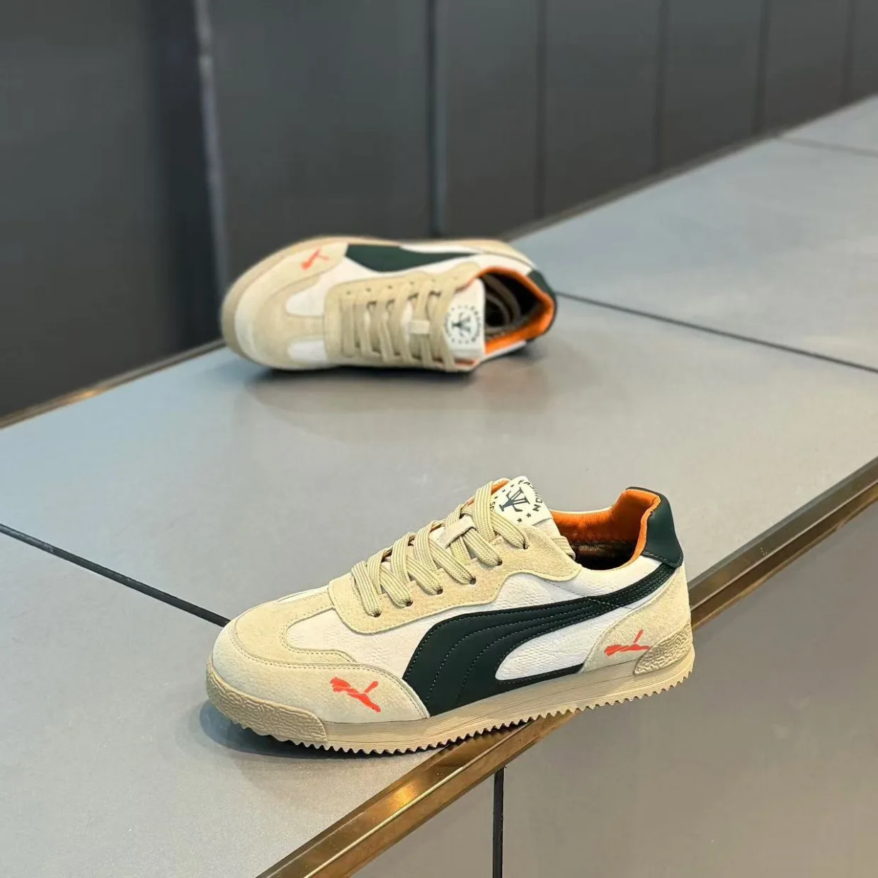 Large Size Men's Retro Sport Shoes Low-Top Flat Bottom Comfortable German Trainer for Summer And Autumn Stylish Footwear