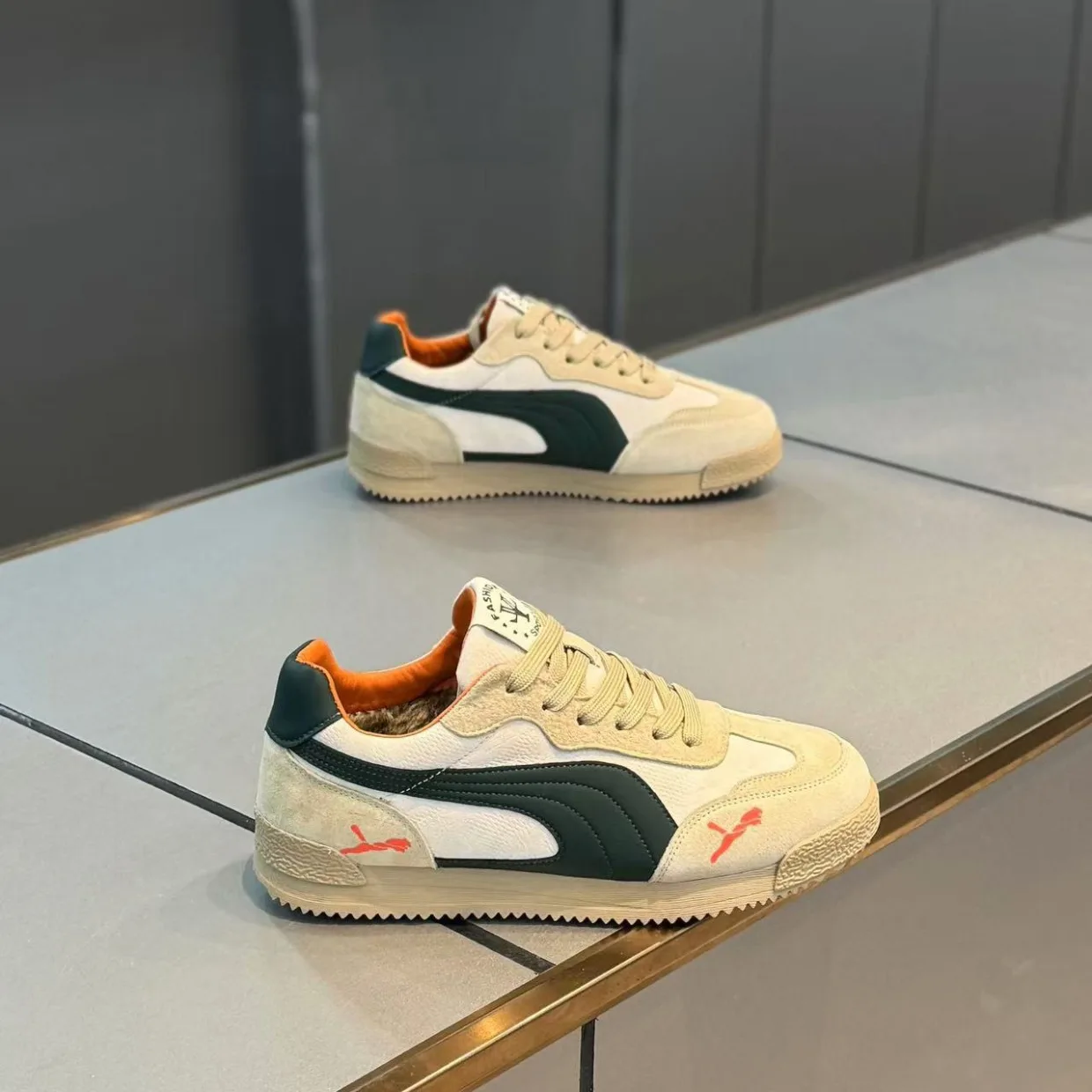Large Size Men's Retro Sport Shoes Low-Top Flat Bottom Comfortable German Trainer for Summer And Autumn Stylish Footwear
