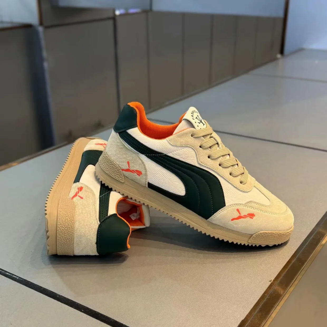 Large Size Men's Retro Sport Shoes Low-Top Flat Bottom Comfortable German Trainer for Summer And Autumn Stylish Footwear