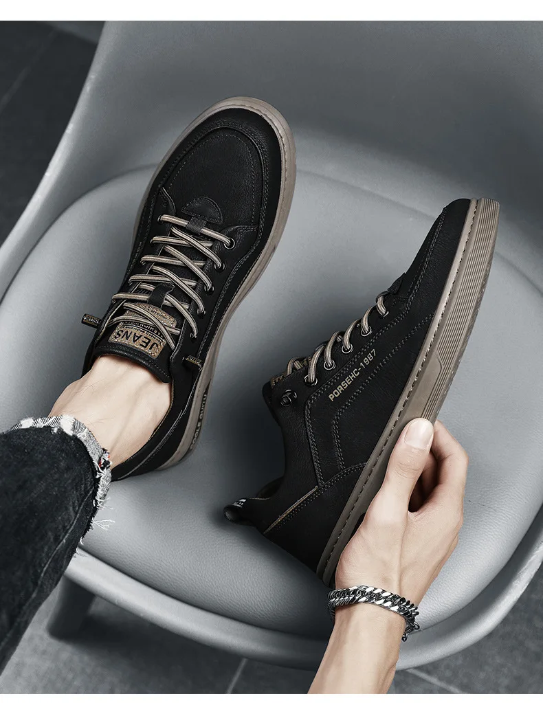 Spring Autumn Men's Casual Sneakers Waterproof Vulcanized Shoes 2024 Men Comforthable Sneakers Men Casual Shoes Plus Size 39-44