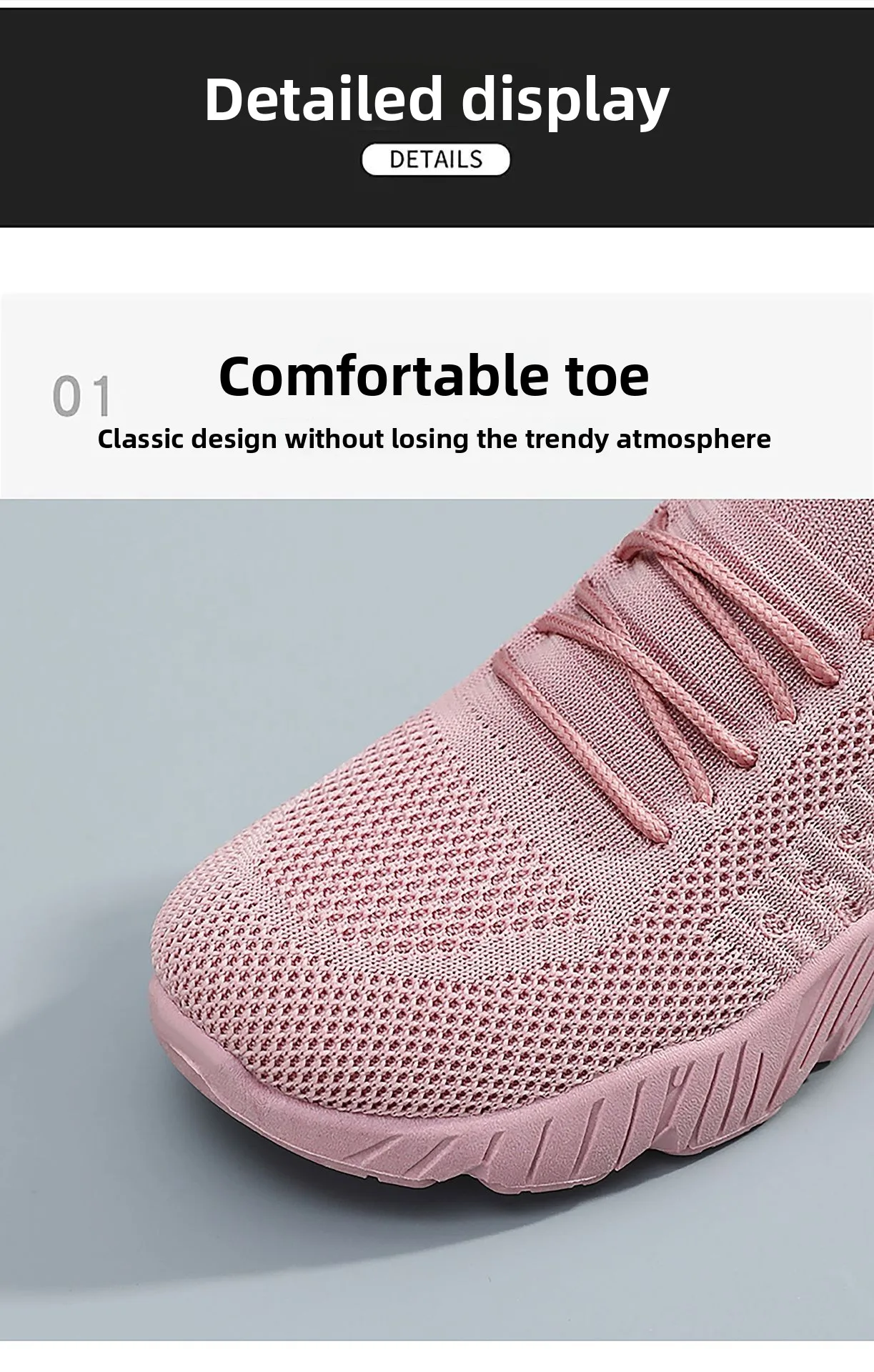 Women Breathable Flying Weave Sneakers Lightweight Soft Sole Elderly Mom Walking Shoes Summer Mesh Non Slip Casual Sports Shoes