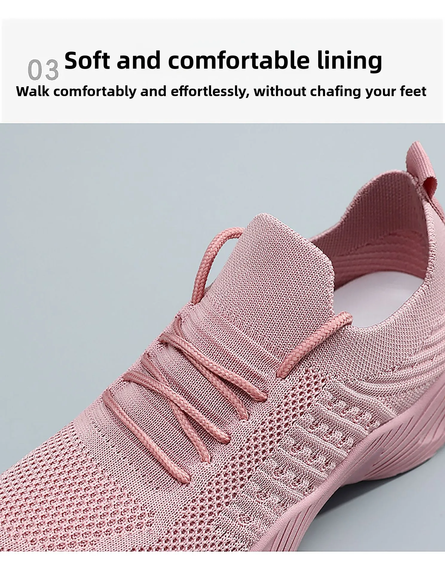 Women Breathable Flying Weave Sneakers Lightweight Soft Sole Elderly Mom Walking Shoes Summer Mesh Non Slip Casual Sports Shoes