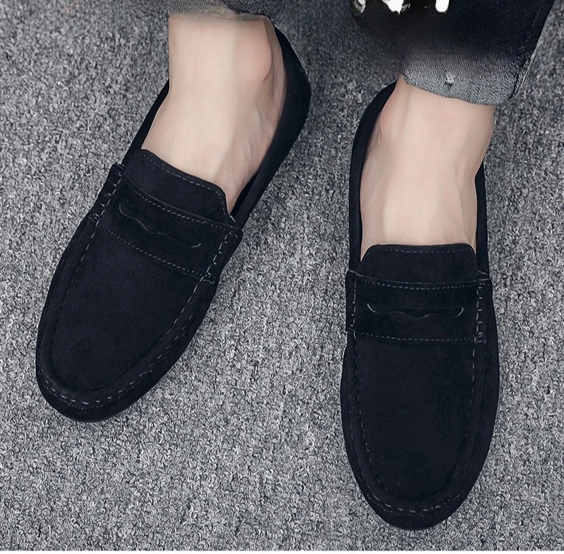 Men's Loafers Lightweight and Breathable Casual Shoes Mens Flat Driving Shoes Soft Sole Slip-on Business Shoes Moccasins
