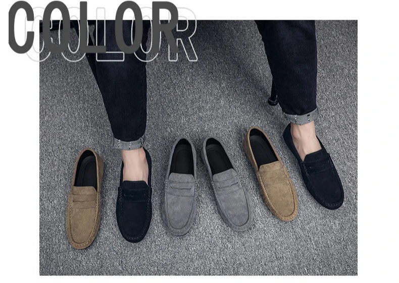 Men's Loafers Lightweight and Breathable Casual Shoes Mens Flat Driving Shoes Soft Sole Slip-on Business Shoes Moccasins