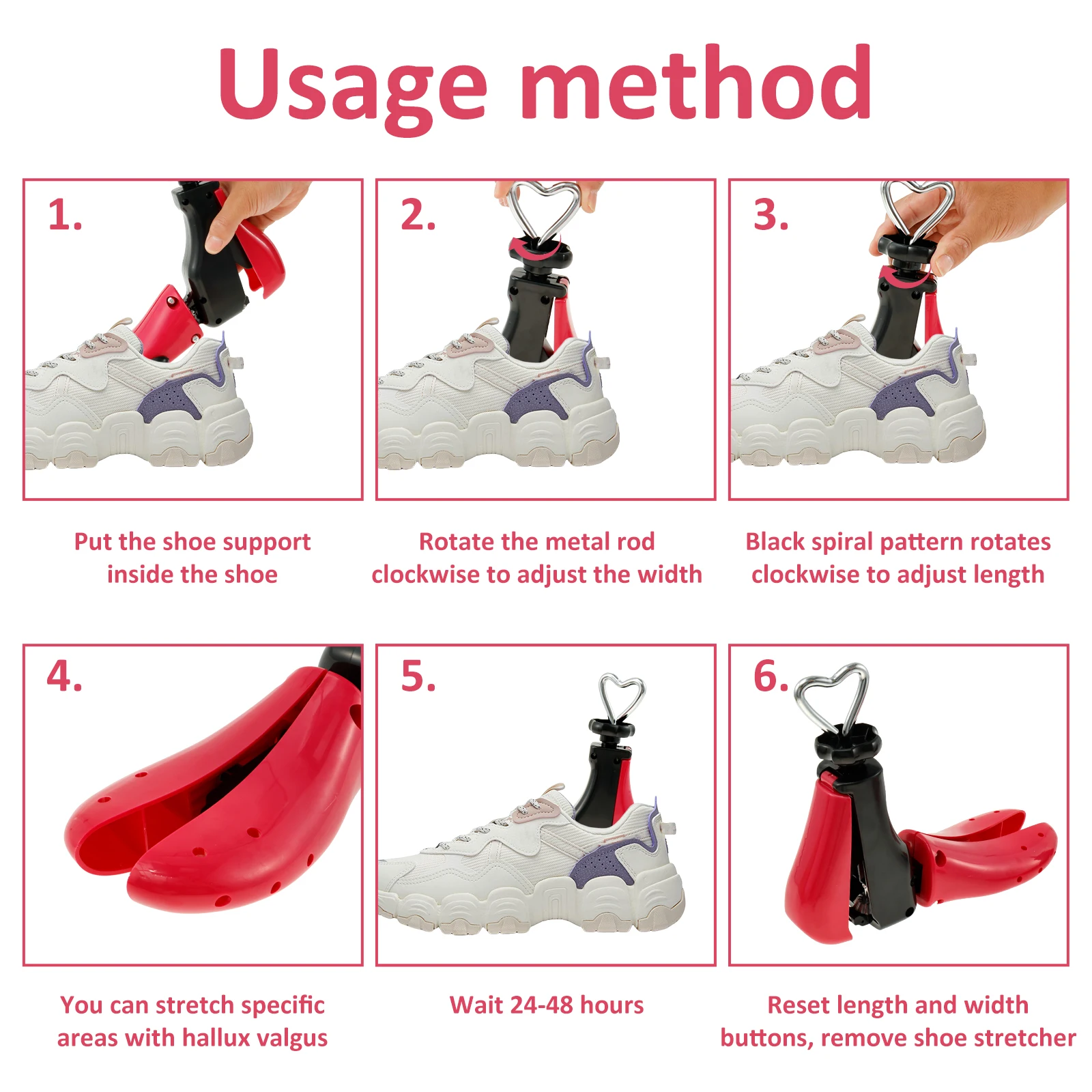 1/2Pcs Shoe Stretcher Multifunctional Shoe Trees Adjustable Universal Sneaker Shoe Boot Widener Stretcher for Men and Women