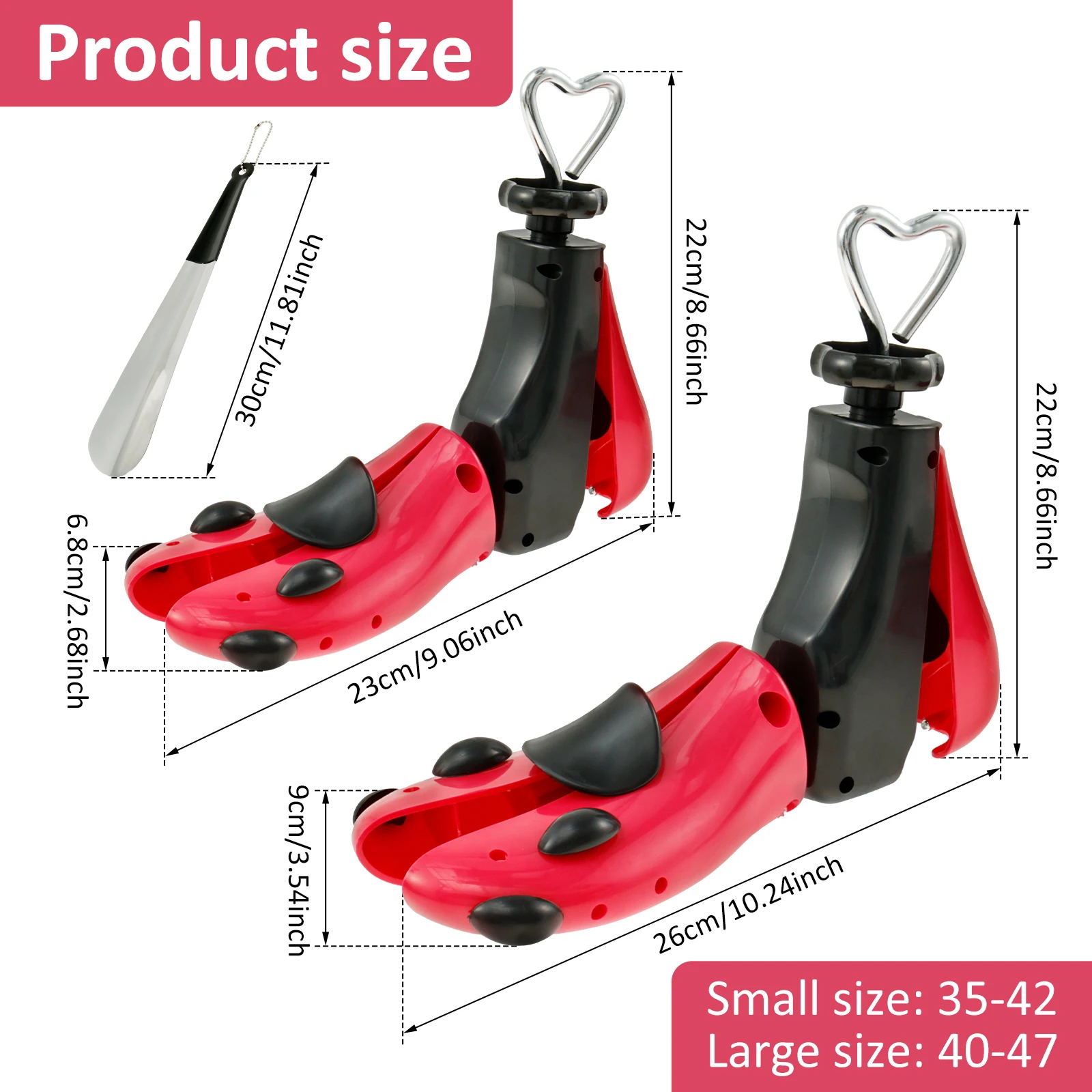 1/2Pcs Shoe Stretcher Multifunctional Shoe Trees Adjustable Universal Sneaker Shoe Boot Widener Stretcher for Men and Women