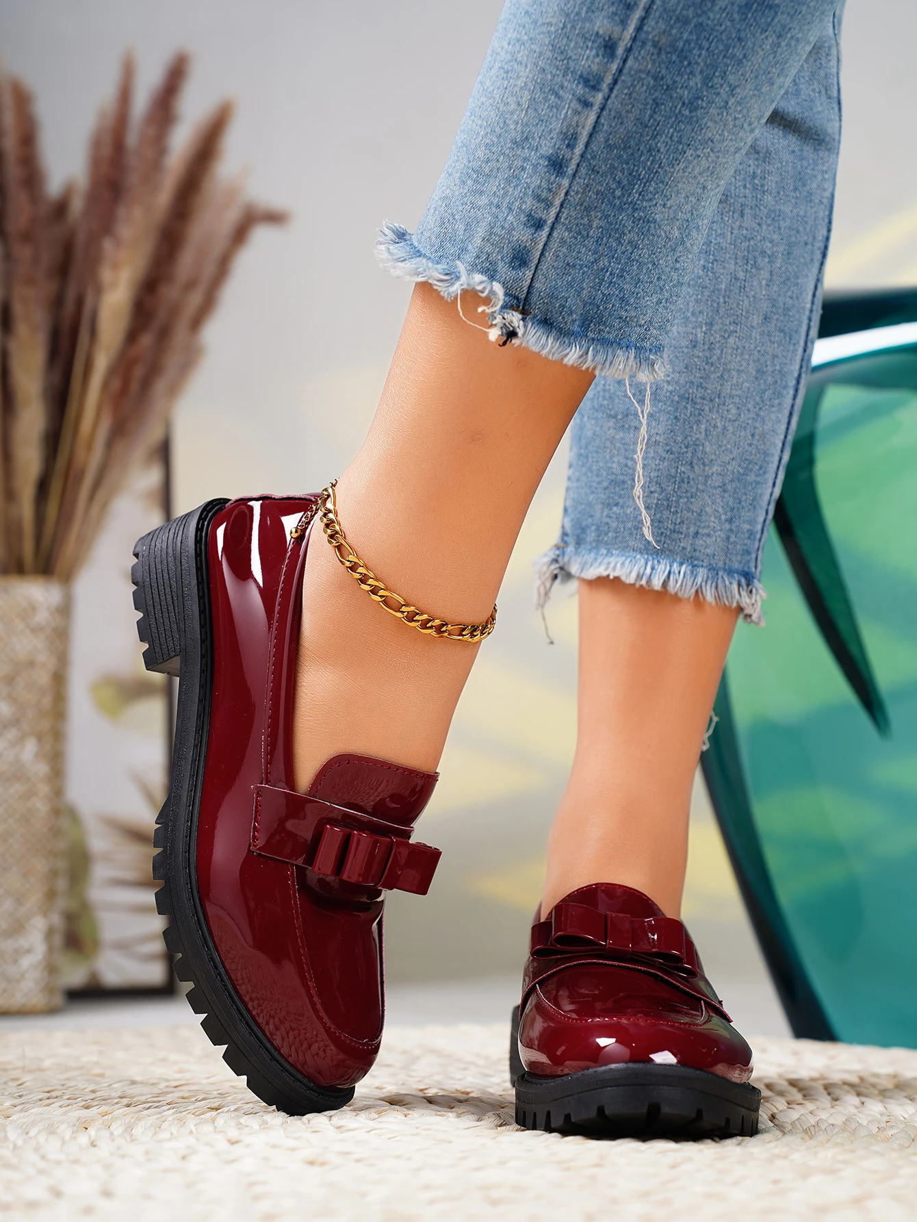 2024 New Summer Ladies Fashion Round Toe Retro Solid Color Mary Jane Shoes Daily Casual Shopping Ladies High Heels Zapatos Mujer