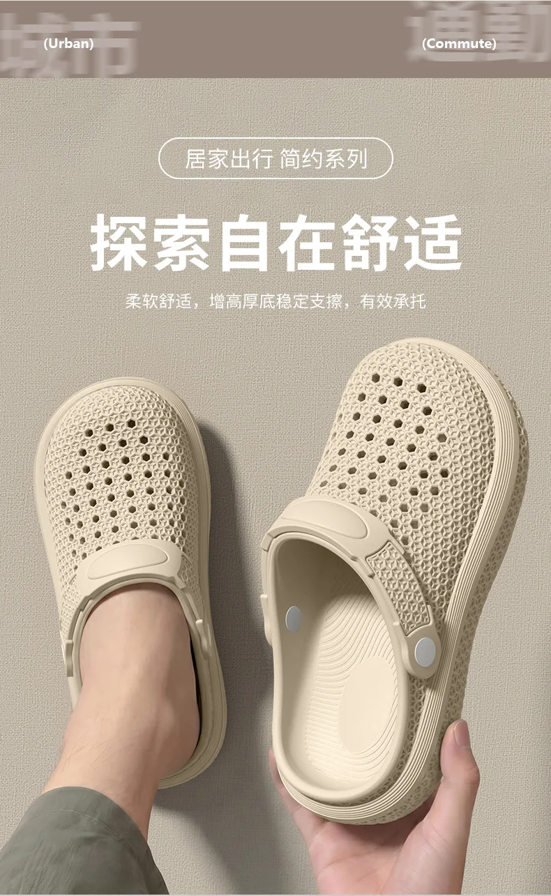 Men Soft Cloud Feel 4cm Chunky Platform Clogs Honeycomb EVA Breathable Hole Slippers Non-slip Casual Outdoor Garden Shoes