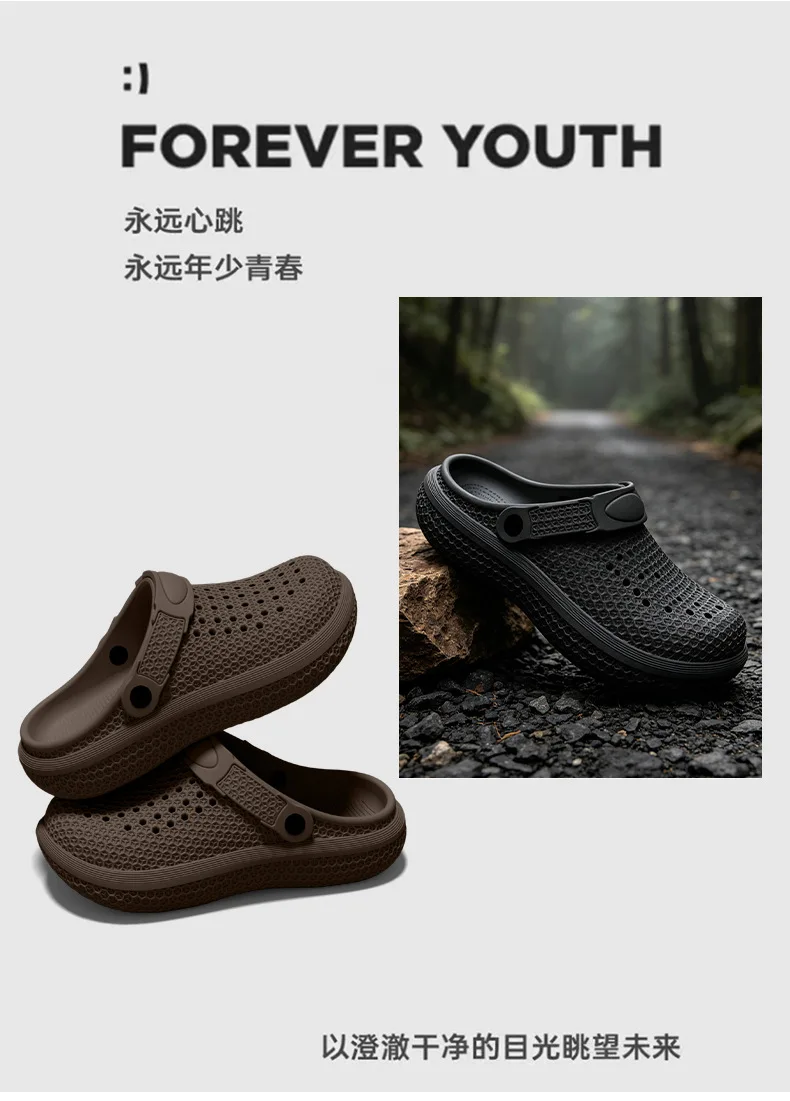 Men Soft Cloud Feel 4cm Chunky Platform Clogs Honeycomb EVA Breathable Hole Slippers Non-slip Casual Outdoor Garden Shoes